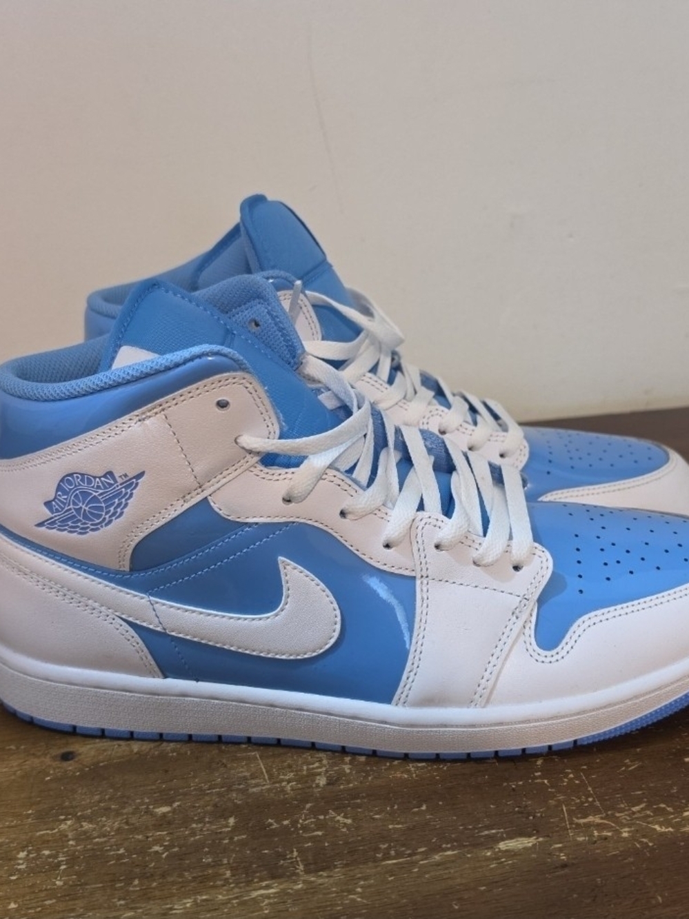 Nike Air Jordan 1 Mid Blue & White US 13